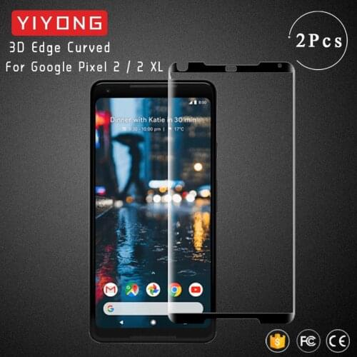 YIYONG 3D Edge Curved Glass For Google Pixel 2 XL Tempered Glass Screen Protector For Google Pixel 4 3 3A XL Pixel2 Pixel3 Glass