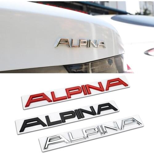 1Pcs Metal Alpina Logo Badge Car Decal Sticker Accessories For BMW E39 E46 E36 E90 E60 E30 E53 E61 E34 E52 E71 E83 E84 E87 E91