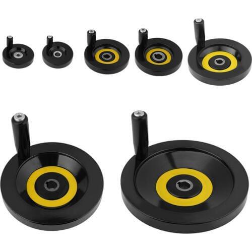 1 pcs Revolving Handle Hand Wheel Lathe Milling Machine Rear Ripple Hand Wheel With Revolving Handle 63mm 80mm 125mm 160mm 200mm