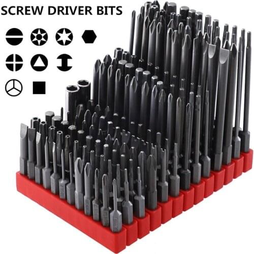 12PCS 50 75 100mm Screwdriver Bit S2 Steel 1/4'' Hex Shank Magnetic Electric Screw Driver Bits Hand Tools Drill Screw Driver Bit