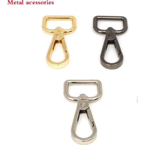 300 pcs 3.8mm thickness 1" inch Metal O rings and 200 pcs 3/4 inch snap clips clasp hook for bag