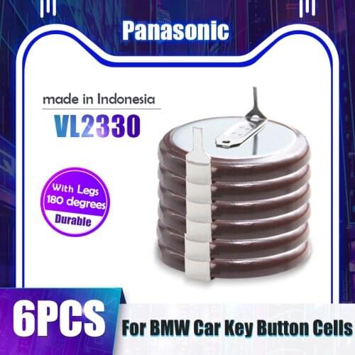 6PCS Original Panasonic VL2330 VL 2330 3V 50mah Rechargeable Lithium Battery Button Coin Cell For Remote Car Key Timer ML2330