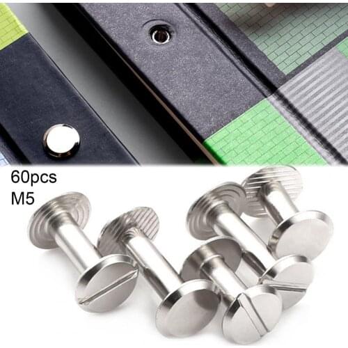 60Pcs M5 Rivets Double Curved Sturdy Carbon Steel Assorted Screw Rivet Kit for Meters Anti-rust Double-sided Rivets Wholesale