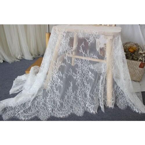 77cm wide perspective trimming mesh eyelashes lace garment splicing fabric DIY shawl wedding accessories