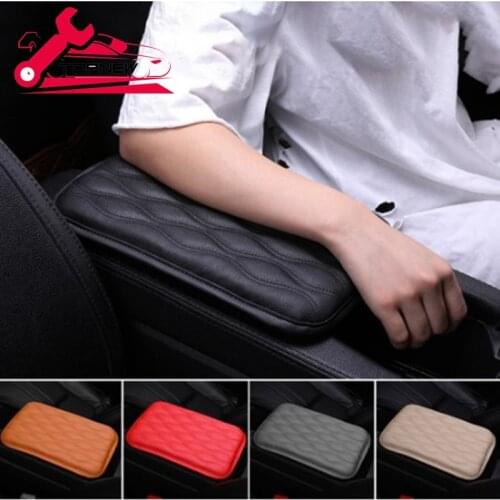 Car Armrest Pad Soft PU Leather Armrest Cushion Elbow Pillow & Seat Central Box Lid Pad & Universal Interior Accessory for Auto