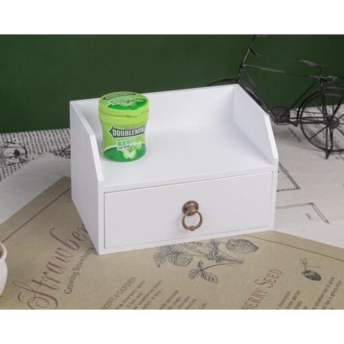 White Storage Boxes Bins Makeup Organizer Wooden Zakka Vintage Handmade Carved Flower Decorative Home Supplies