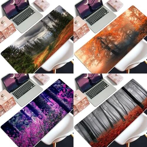 Large Mouse Pad Forest Fantasyland Waterproof Rubber Table Mat Game Fast Mouse Game Desktop Protection Pads Household Carpet Xxl