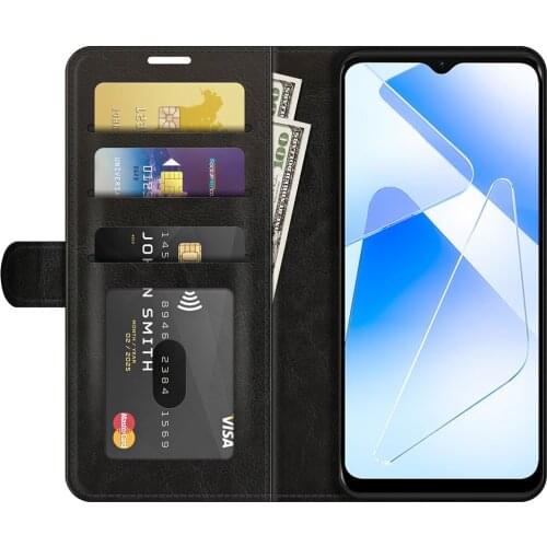 CPH2321 Case for OPPO A53s 2021 (5G VER.) Cover Wallet Card Stent Book Style Faux Leather Flip Black A 53s BBK CPH 2321 OPPOA53s