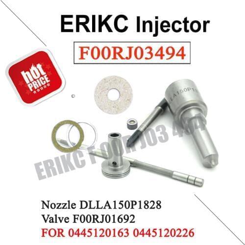 ERIKC Diesel Nozzle DLLA150P1828 Valve F00RJ01692 Fuel Injector Overhaul Repair Kit F00RJ03494 for YUICHAI G5A100 1112100A38