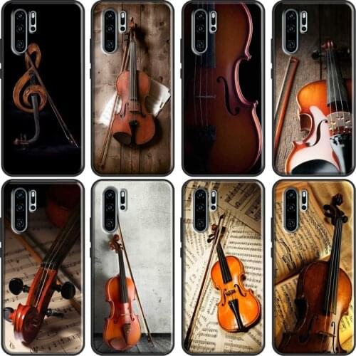 Elegant Violins Bow Sheet Music Case For Huawei P30 Lite P40 P20 Pro P Smart Z 2019 2021 Mate 20 10 Lite TPU Phone Cover