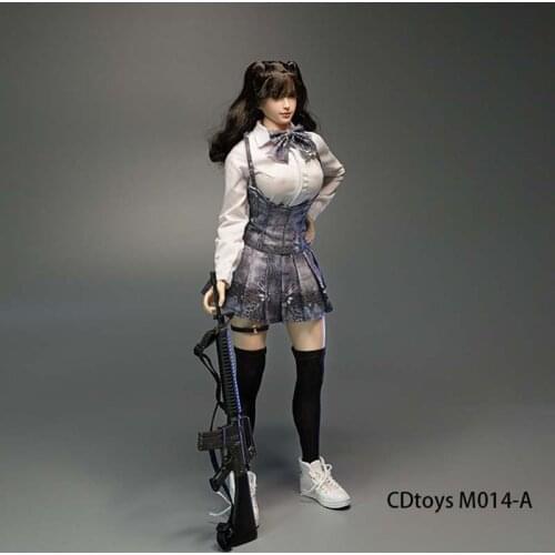 Cdtoys M014 12-inch Action Figure Armed Girl Suit 1/6 Female Soldier Tactical Jk Uniform Skirt Pleated Skirt Can Be As A Gift