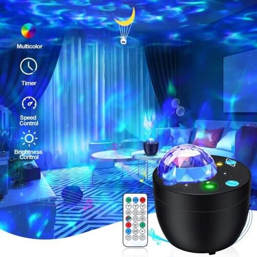 Galaxy Projector Kids Bedroom Lights Night Light 3 in 1 Ocean Wave Star Projector Remote Control for Home Decoration