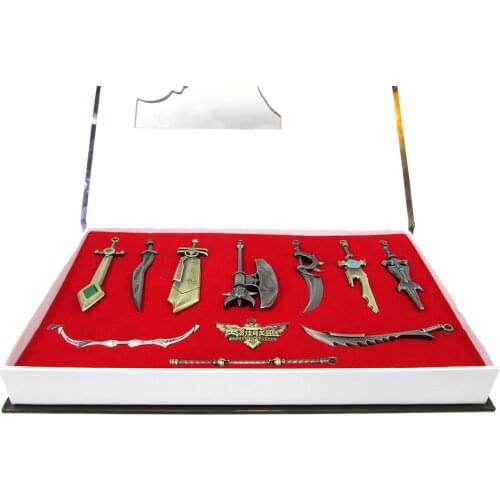Garen Riven Ashe Draven Darius Irelia Fortune Mordekaiser Jarvan Diana Tryndamere Sword Desktop decoration Boxed Model Pcs/Set