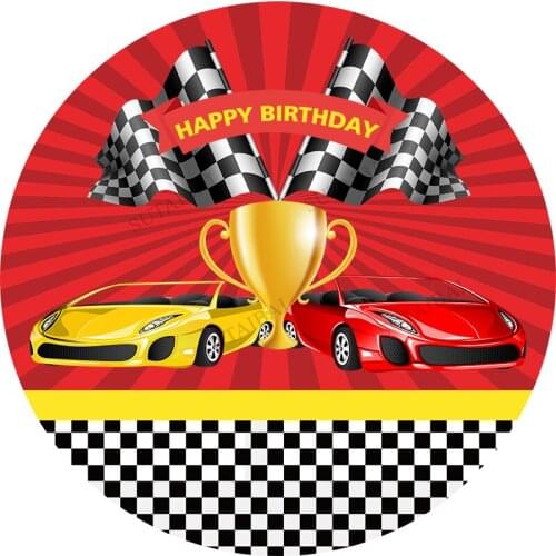 Racing Theme Party Backdrop Baby Shower Happy Birthday Party Banner Photography Background Table Cover Poster Photocall Prop