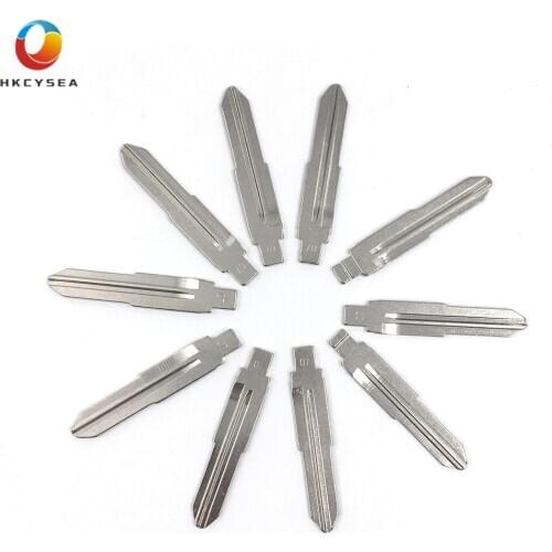HKCYSEA 10 pcs/lot Metal Blank Uncut Flip KD Remote Key Blade Type #07 for Mitsubishi Key Blade