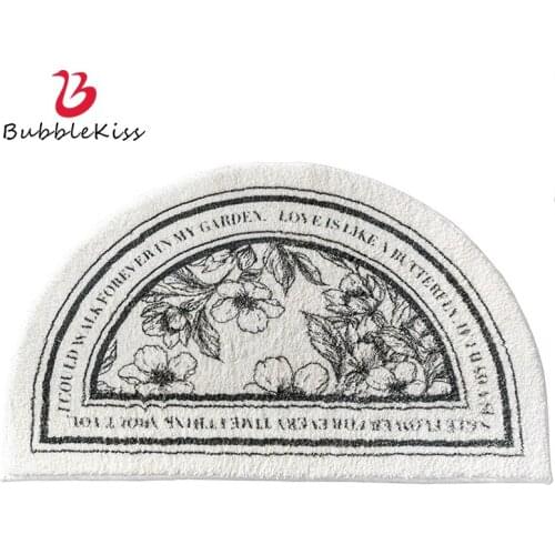 Bubble Kiss Doorway Mat For Half Round Soft And Skin-Friendly Childrens Bedside Foot Pads Water Absorption Bathroom Floor Rugs