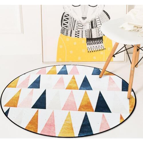 TheTriangle scenery round carpet bedroom living room carpet table computer room sofa rug garden kids mat computer chair swivel