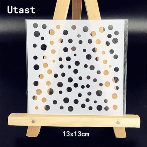 Round Dots DIY Plastic Layering Stencils Masking Spray Template For Wall Scrapbooking Painting Photo Album Paper Card Craft