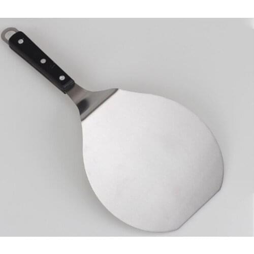 Stainless Steel Flush Round Pizza Transfer Spatula Pastry Cake Spatula Non-Slip Handle Kitchen Baking Creative Tools Accessories