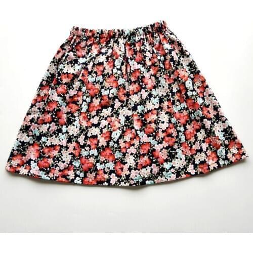 Golden Black flower Summer Kids Girl Skirt Princess A-line Cotton Girls Skirts Princess Fashion Children Clothing Baby Clothes