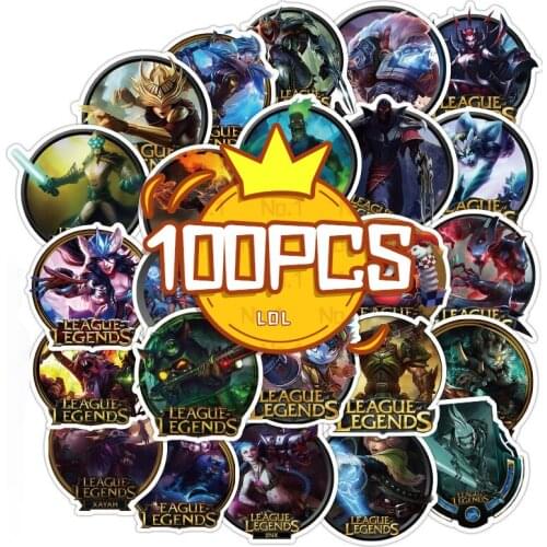 LOL 100 PCS League of Legends Stickers Graffiti Stickers Computer Skateboard Suitcase Luggage Fashion