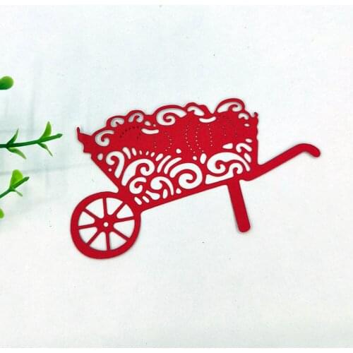 Wheelbarrow Metal Cutting Die For Scrapbooking Album Cardmaking Decorative Embossing Making Greeting Card Photo Paper Craft Gift