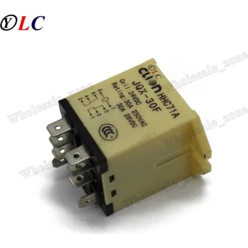 JQX-30F DC 24V Coil Voltage 8 Pin Miniature DC Electromagnetic Power Relay