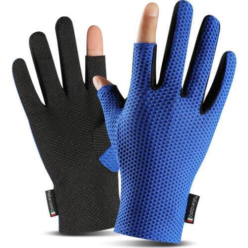 Men Bicycle Fishing Gloves Women Bike Gloves Full Finger Summer Cooling Ultra-Stretch Breathable Slip-Proof Gloves