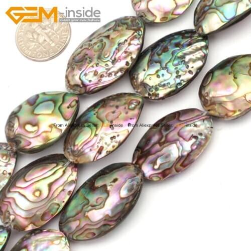 Natural Oval Abalone Shell Beads For Jewelry Making 13mm-28mm 20mm-28mm DIY 2pcs Selectable Free Shipping Wholesale