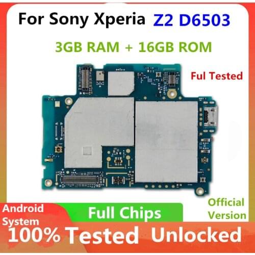 For Sony Xperia Z2 L50W D6503 D6563 Original Motherboard Factory Unlocked Mainboard With Chips Android OS System Logic Board