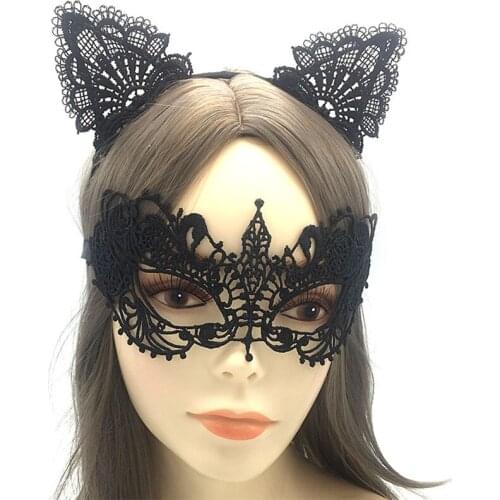Sexy Cosplay Toy Women Lace Eye Mask Party Queen Erotic Lingerie Sexy Bdsm Accessories Porn SM Roleplay Slut Stripper Eye Mask