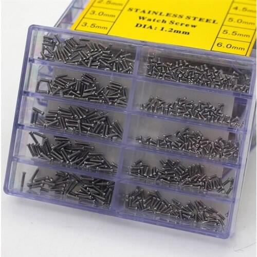 Professional M1.2 10 Kinds Stainless Steel Clock Watch Eyeglasses Small Screws Repair Set 1.6 - 6.0mm