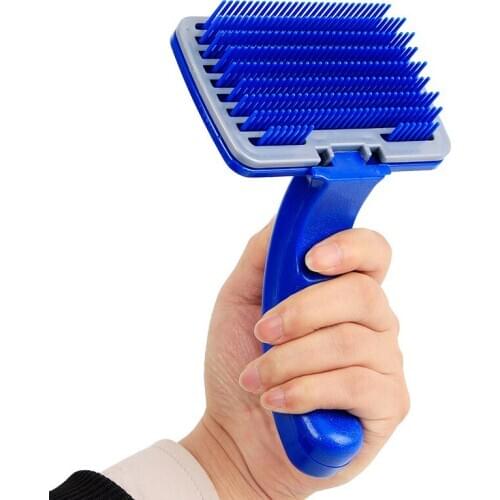 Pet Dog Grooming Comb Shedding Hair Remove Brush Slicker Massage Tool Dog Cat Cleaning Brush Supplies Protective Pet Accessories