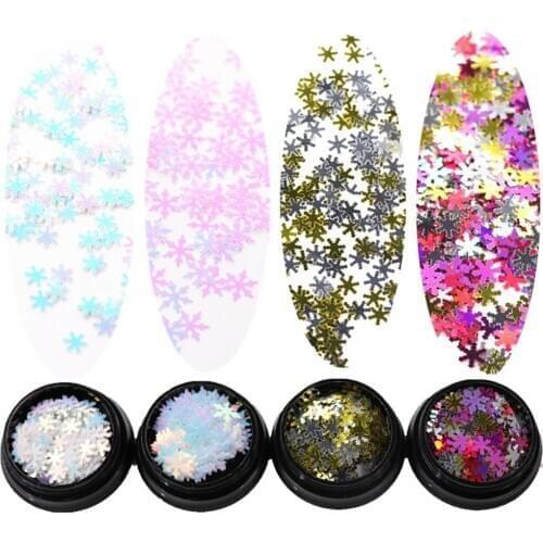 Christmas Manicure Symphony Snowflake Sequins Colorful Nails Sequins DIY Accessory Nail Stickers Manicure Nail Art Decoration