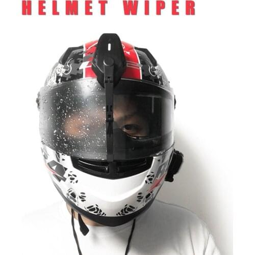 Motorcycle Helmet Windshield Wiper Waterproof USB Safety Wiper Helmet Electric Wiper Long Battery Life Wiper Built-in 600mAh