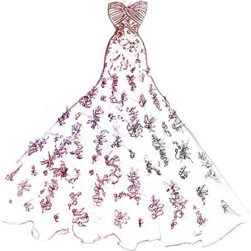 Die Cutting dies Lady Flower skirt dress metal craft paper die Scrapbooking/DIY Embossing mould Valentines Day