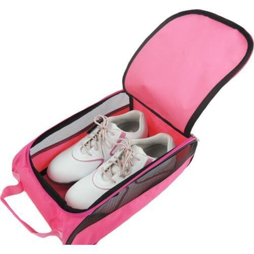 2 Colors Outdoor Sports Golf Shoes Bag With Mesh Ventilation Durable Golf Shoe Package Zipper Travel Carrier Golf Accessory