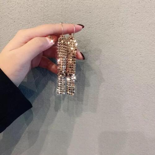 Timlee E211 New Temperamental Fashion Sequins Tassels Alloy Drop Earring Personality Accessories Wholesale