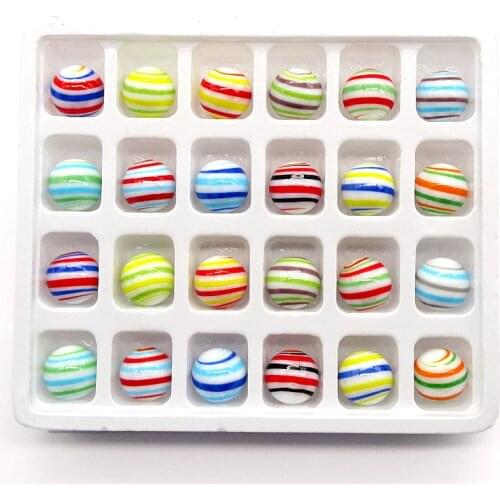 Custom decorative glass Marbles balls 16mm colorful handmade wire winding pellet aquarium vase decor children puzzle game toys