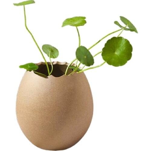 Flower Vase Hydroponic Vases Egg Shape Coffee Shops For Restaurants Ceramic Creative Living Rooms Simple Home Decoration