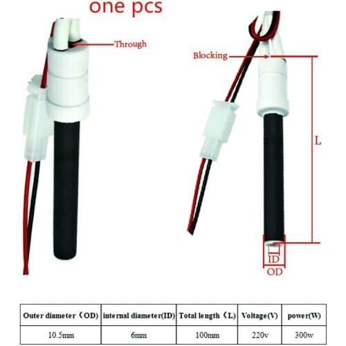 220V 350W pellet stove ignitor black Ceramic Igniter Ceramic Heating Tubespark plug for pellet stove10.5*6*100mm