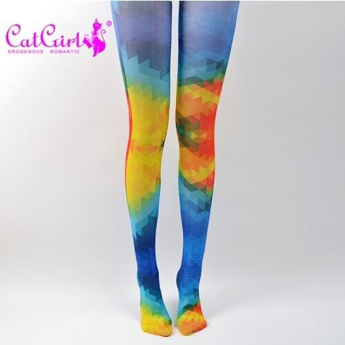 High Quality Painting Tights New Designs Print Pantyhose