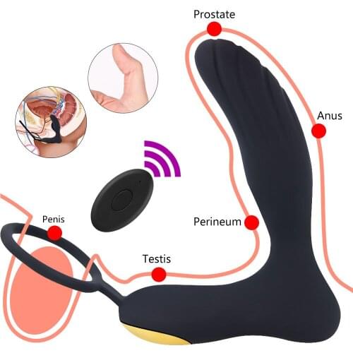 ZINI Anal Vibrator Male Prostate Massage Anal Plug Prostate Stimulator Butt Plug Delay Ejaculation Ring Sex Toy for Men Gays