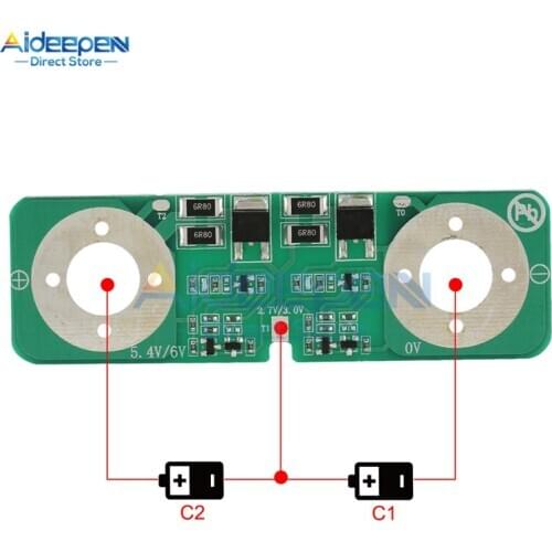 2.7V 2.85V 3V Pressure Plate Two Serial Strings 3000F Super Farad Capacitor Ultracapacitor Equalization Plate Board