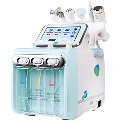 6 in 1 Pro Oxygen Facial Machine Clean Skin Care BIO Light RF Vacuum Facial Machine Hydro Water Oxygen Jet Peel Machine