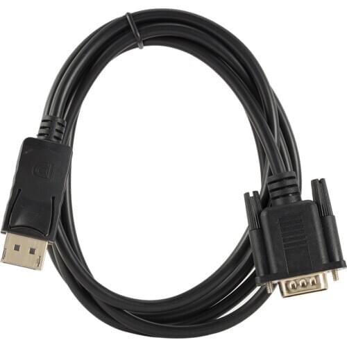DisplayPort To VGA Adapter 6 Feet Cable Male To Male Gold-Plated Cord Compatible For Lenovo Dell HP ASUS And Other Brand