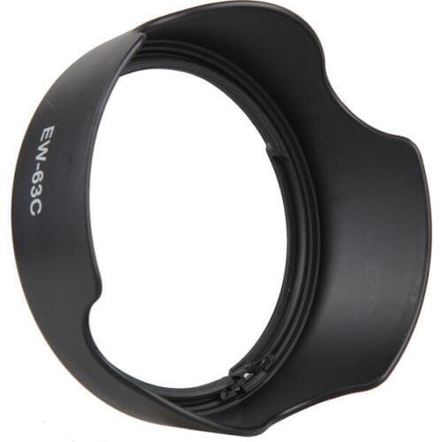 DSLR Camera Lens Hood EW-63C Bayonet Fits for Canon 700D (Rebel T5i) 100D with EF-S 18-55mm f/3.5-5.6 IS STM 58mm Filter Lens