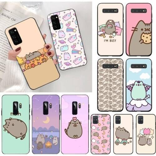 Cute Pusheen cat Phone Case for Samsung S20 plus Ultra S6 S7 edge S8 S9 plus S10 5G lite 2020