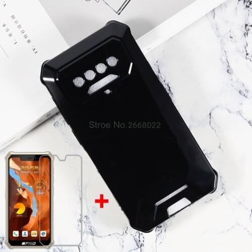Soft Black TPU Case For Oukitel F150 B2021 Back Cover Oukitel Bison Etui with Tempered Glass For Oukitel Bison 2021 Cases Vetro