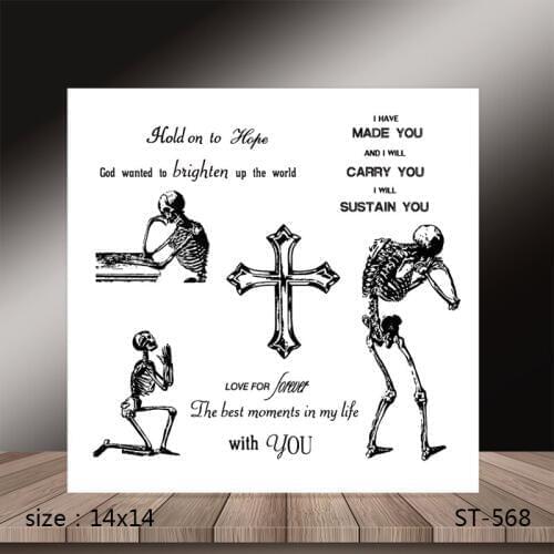 AZSG Skulls. Clear Stamps/Seals For DIY Scrapbooking/Card Making/Album Decorative Silicone Stamp Crafts